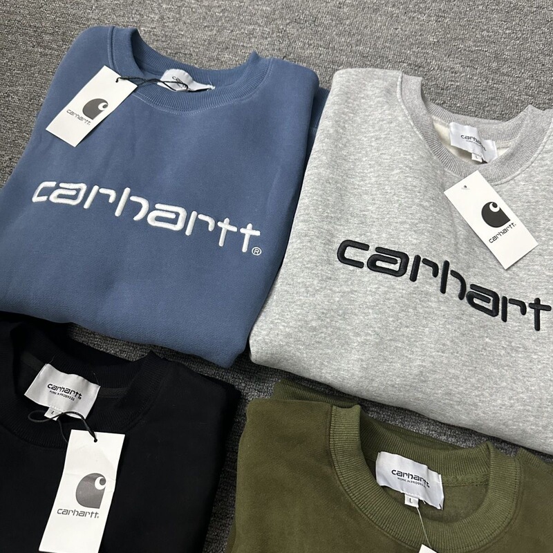外贸Carhartt WIP卡哈特秋季新款经典刺绣纯棉圆领卫衣男女跨境|undefined