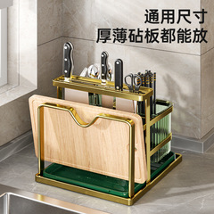 Stainless steel shelf, multi-functional storage rack, knife holder, cutting board stand, chopstick basket, cutlery organizer, and utensil holder with chopstick tube