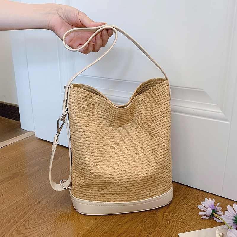 2025 bolsas de playa de mujeres bolsas de verano 2025 bolsas de balde vacaciones de gran capacidad tela de paja nuevo verano