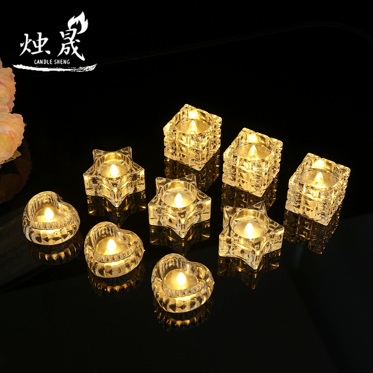 Трансграничная светодиодная цифровая свеча, романтическое сердце, маленькая свеча, предложение на день рождения, признание, макет свадебной сцены, реквизит