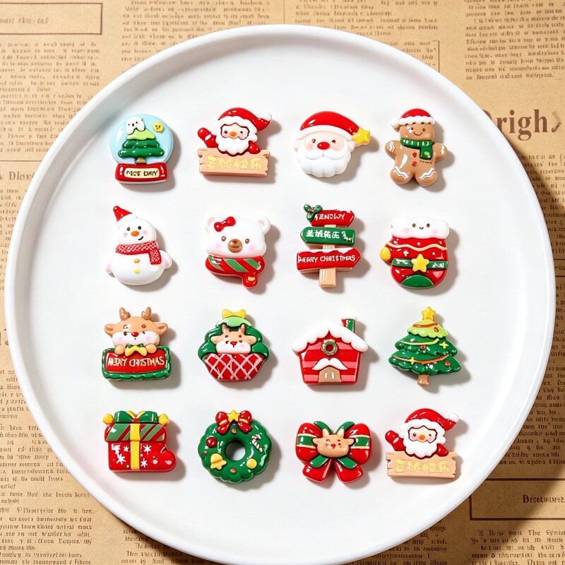 Christmas Carnival Night Cartoon Handmade DIY Hair Accessories Hair Clips Decorations Cream Glue High-End Accessories Resin Components Christmas Carnival Night Cartoon Handmade DIY Hair Accessories Hair Clips Decorations Cream Glue High-End Accessories Resin Components