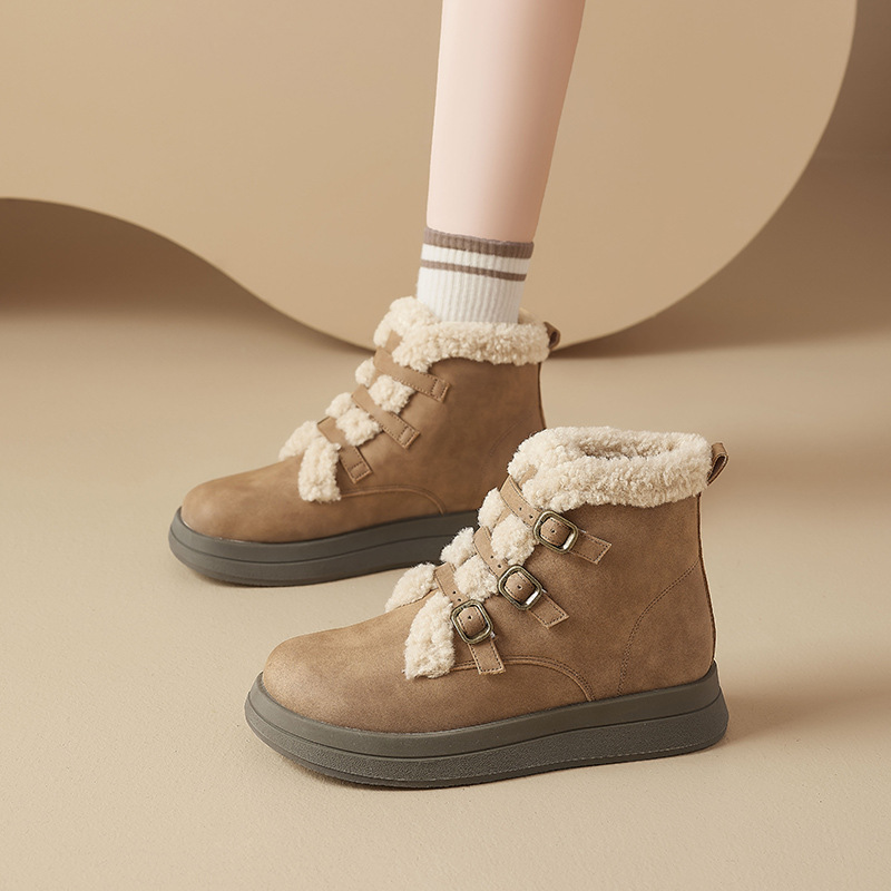 Augu Lion Tengga botas de cachemira Martin mujeres 2025 nuevo invierno botas de cachemira gruesas botas de algodón botas de nieve gruesas