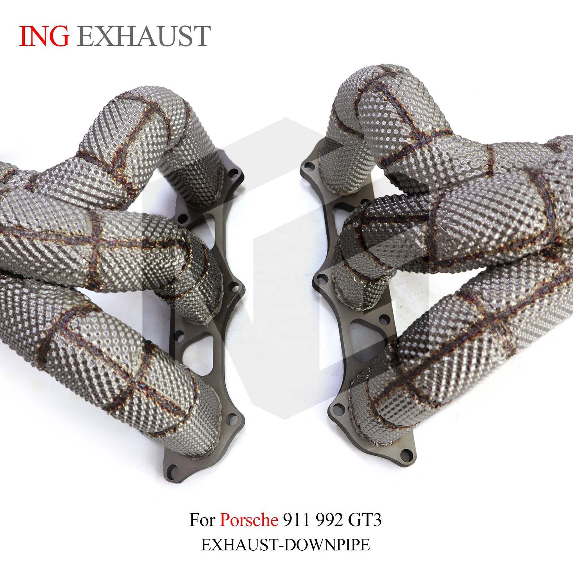 For Porsche 911 992 GT3, Stainless Steel Exhaust System Manifold with Heat Shield