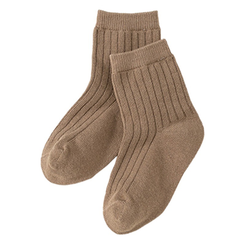 Calcetines unisex para niños Youbao, de primavera y otoño, informales, de color sólido, para niñas, calcetines retro de punto hasta la pantorrilla para niños