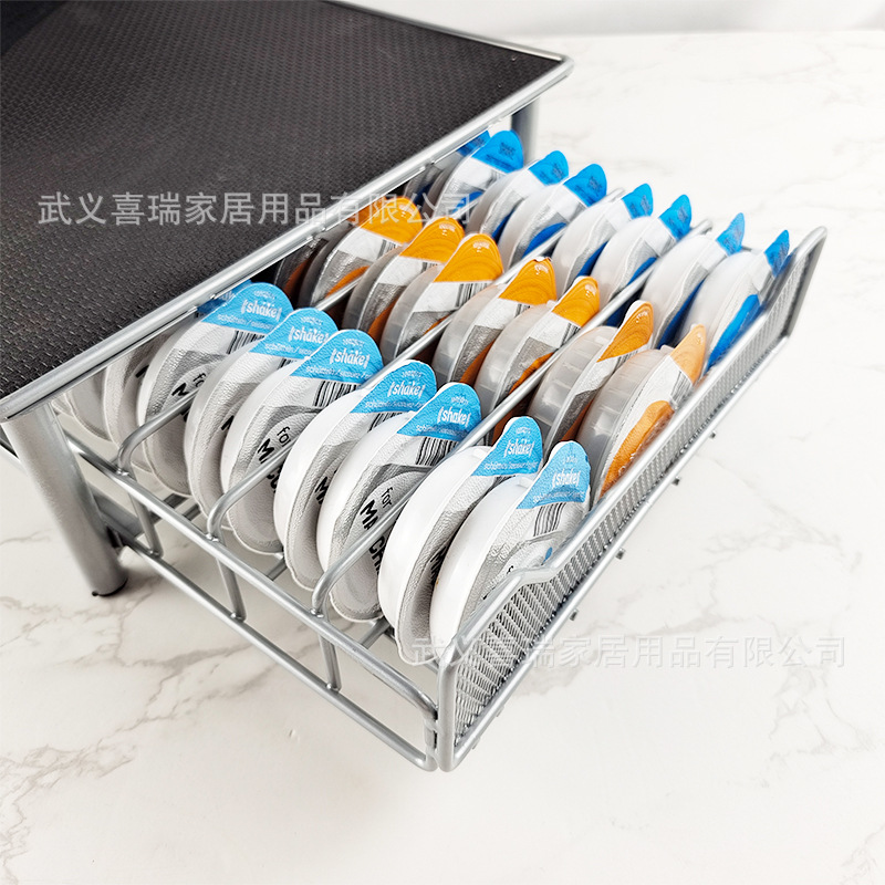 Xirui Tassimo café cápsula cajón de almacenamiento caja de almacenamiento de hierro máquina de café base puede contener 60 cápsulas