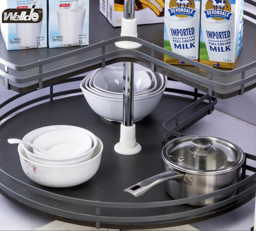 Welldo纬东 橱柜拉篮橱柜双层270°转盘拉篮转盘置物拉篮