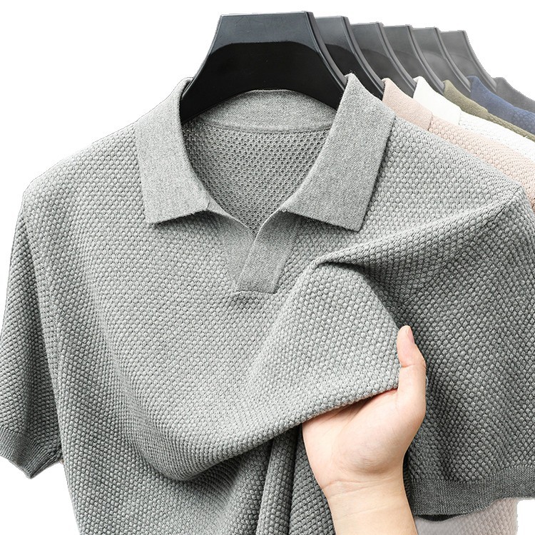 Summer knitted breathable light and thin cotton quality polo for…