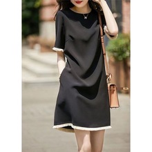 法式时髦显瘦小黑裙连衣裙赫本风设计感潮女