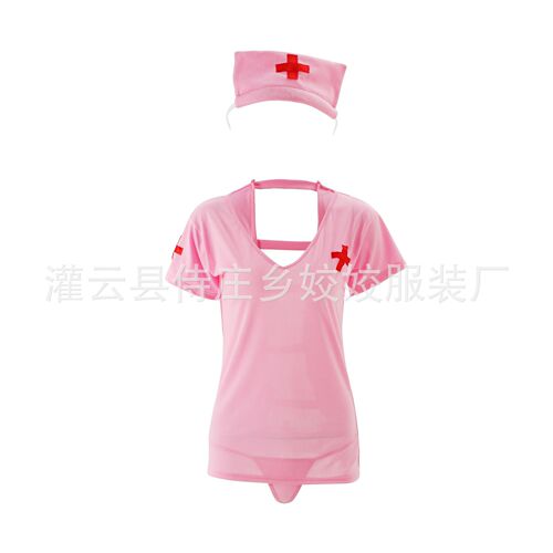 Sexy lingerie, pajamas, nightgown, three-point straps, lace nurse, maid, maid uniform, seductive role as secretary teacher