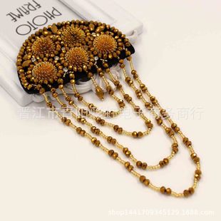 Cross-border European and American Suit Shoulder Accessories Chain Metal Rhinestone Tassel Epaulets Decorative Accessories Clothes Cloth Stickers Jewelry