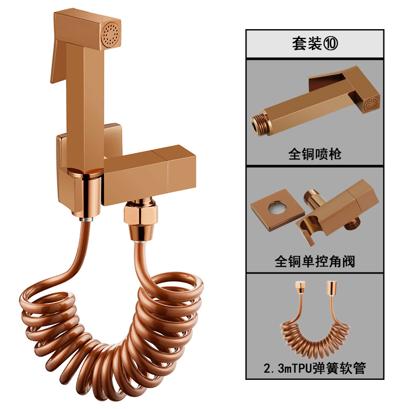Pistola Rociadora para Inodoro de Cobre Presurizada para Baño image 32