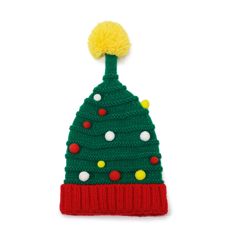 国境を越えた新しいクリスマスジャカードニット帽メーカー直送シンプルで多用途な秋冬人気のクリスマス帽子男性と女性用|undefined