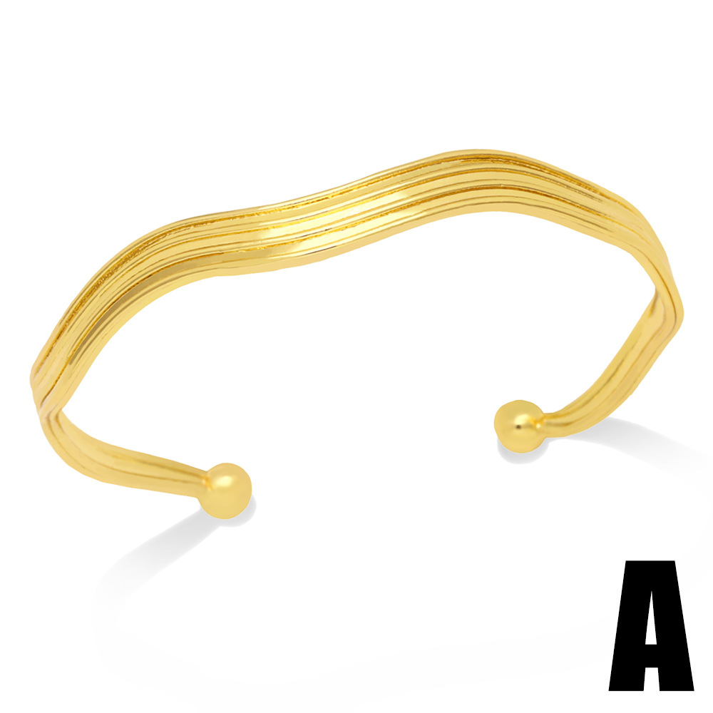 Fashion Eye Copper Bangle Inlay Artificial Gemstones Copper Bracelets