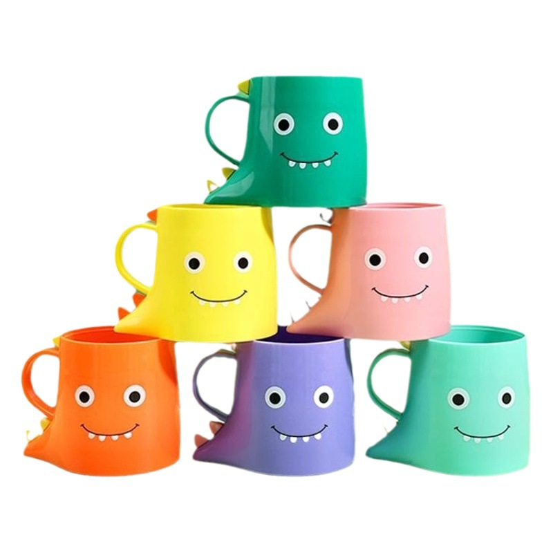 Creativo enjuague bucal taza dinosaurio lindo dibujos animados cepillado taza niños enjuague bucal bebé lavado taza estudiante engrosada taza de agua