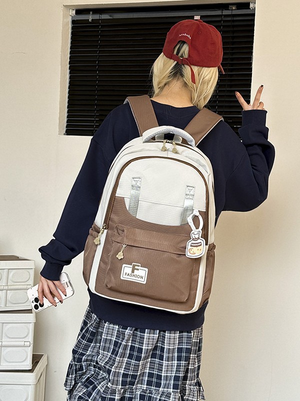 Estilo universitario, ligero, impermeable, mochila escolar para estudiantes universitarios de secundaria y preparatoria, mochila de viaje de ocio resistente al desgaste, fábrica transfronteriza al por mayor