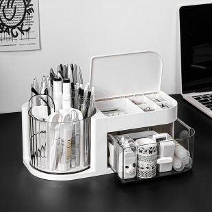 Desktop Pen Holder Storage Box Simple Ins Style Cute Student Stationery Finishing Storage Rack Artifact Desk Office