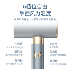 Cross-border e-commerce celebrity-endorsed negative ion hair dryer with high wind power, factory direct sale, hair dryer for home and dormitory, cold and hot.