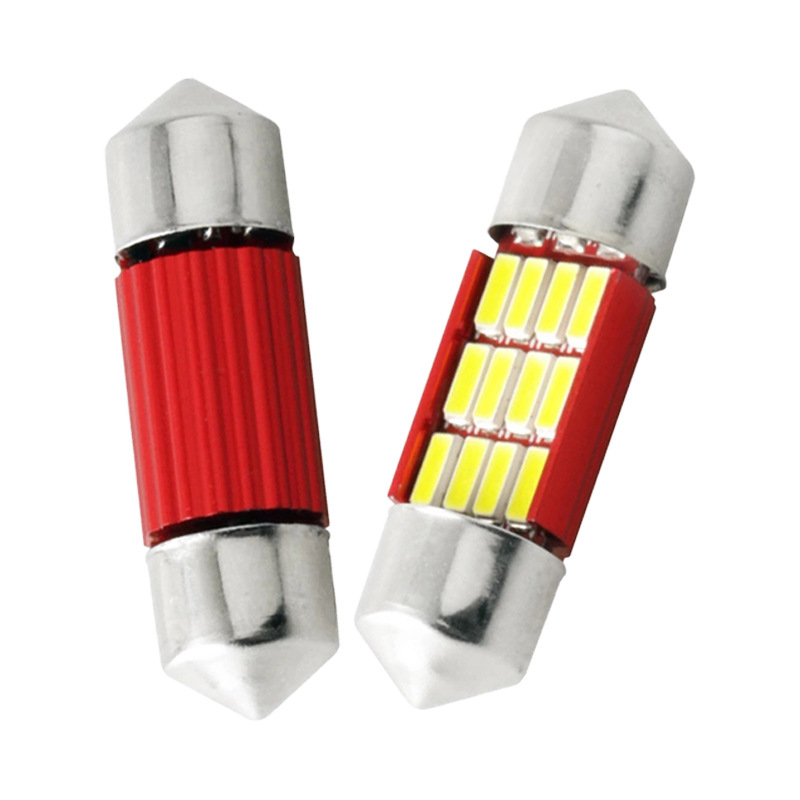 Luces LED para Automóvil Shangxian, Luz de Lectura de Doble Punta, Luz de Techo, Luz LED de Decodificación Continua 4014, Luz de Maletero, Luz de Matrícula