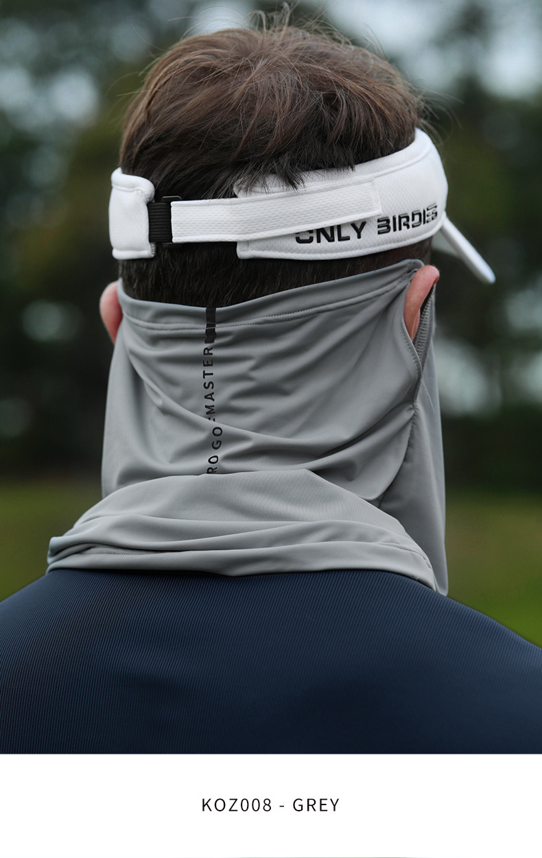 Mặt nạ chống nắng golf PGM nam thoáng khí chất liệu lụa băng mát lạnh — Koz008-trắng [Dây băng/UPF50 +/Thanh mũi mềm] chi tiết 9