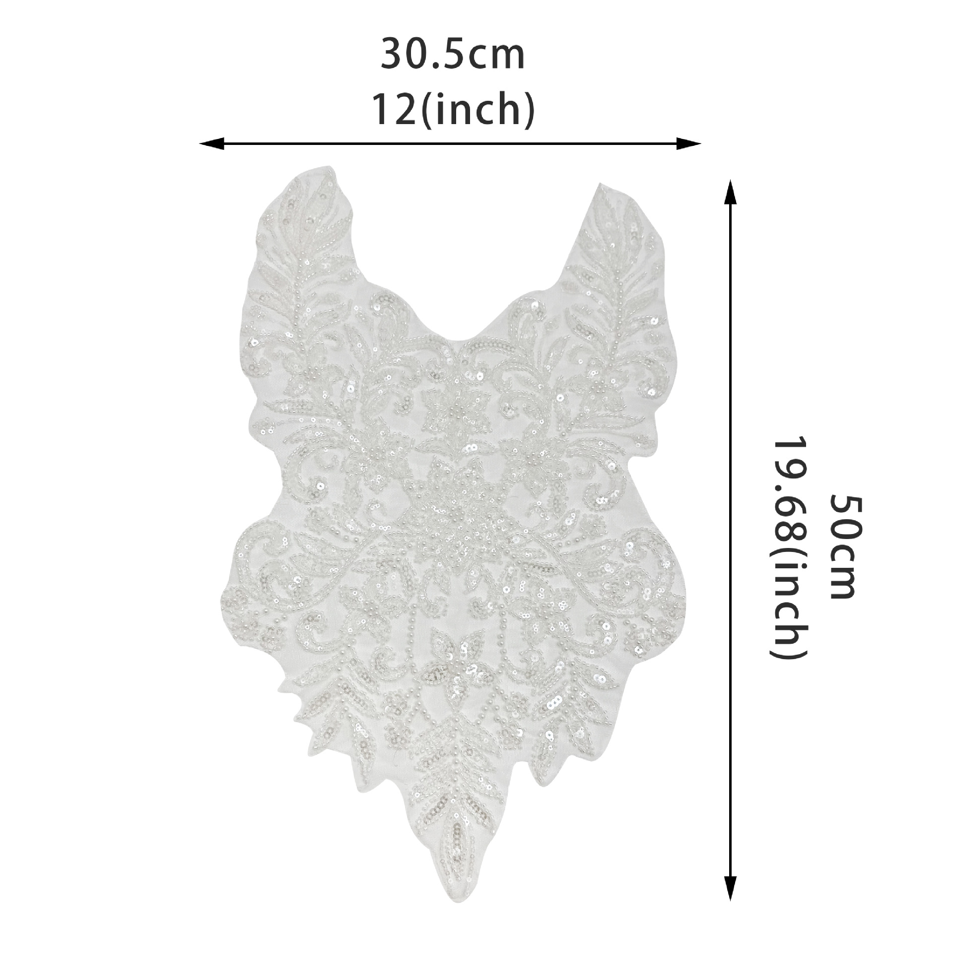 Nuevo encaje hueco estereoscópico bordado a mano falso cuello delantero esquinilla perla decoración exquisita vestido vestido vestido de baile image 6