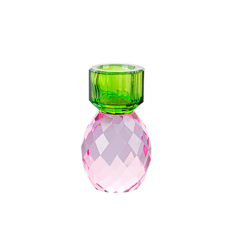クロスボーダークリエイティブクリスタルキャンドルホルダーアマゾン卸売結婚式フェスティバル雰囲気アレンジメントクリスタルカラフルなキャンドルホルダー装飾品|undefined