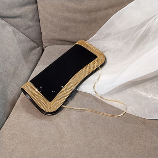 New Style Banquet Clutch Bag Diamond-encrusted Celebrity Lady's Bag with Diamond Dress Bag Handbag Crossbody Chain Dinner Bag