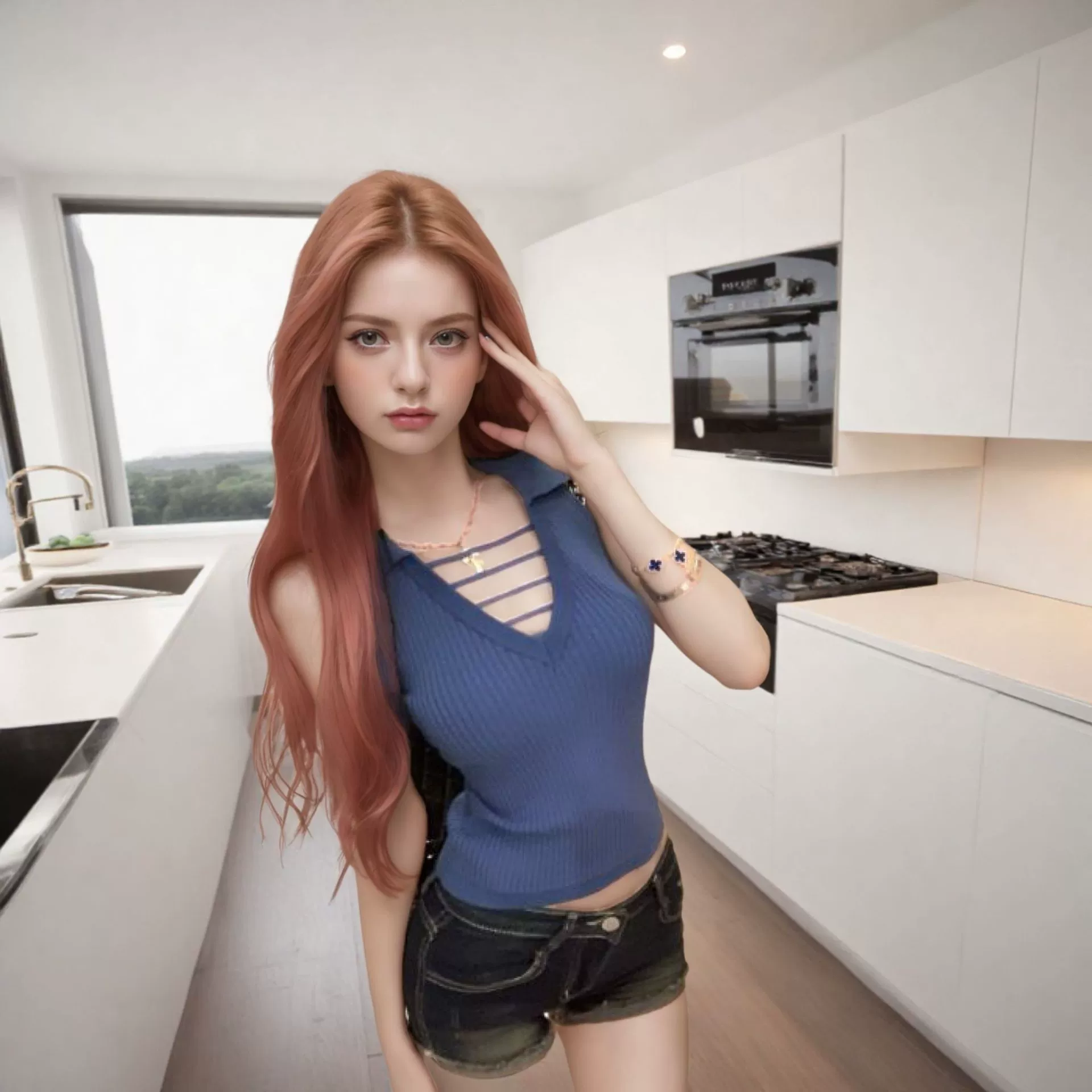 Кросс-бордер 2025 новый сладкий и пряный стиль V-образный вырез без рукавов майка нишевый дизайн с вырезами короткий топ экспорт