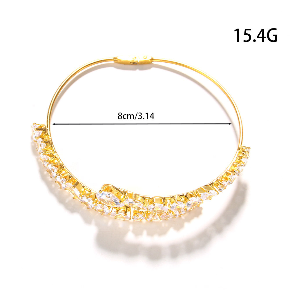 Pulsera de circón transfronterizo completo diamante coreano pulsera abierta no se desvanece alto sentido Yiwu accesorios pulsera