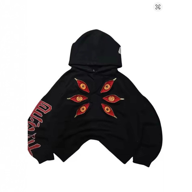 Men's Clothing European And American Sweatshirt Printed Eye Devil Long Sleeved Pullover Hoodie Retro Jacket Street Trend_viptrois.com
