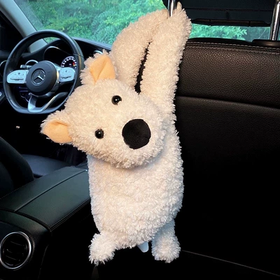 Car tissue box/set: Hanging Creative Cute Car Paper - west-highland-tissue-bag-without-accessories