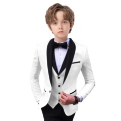 子供スーツ、男の子誕生日パーティー、ステージパフォーマンス、ハンサムな小さなドレス、ピアノ演奏、小さなホストスーツ