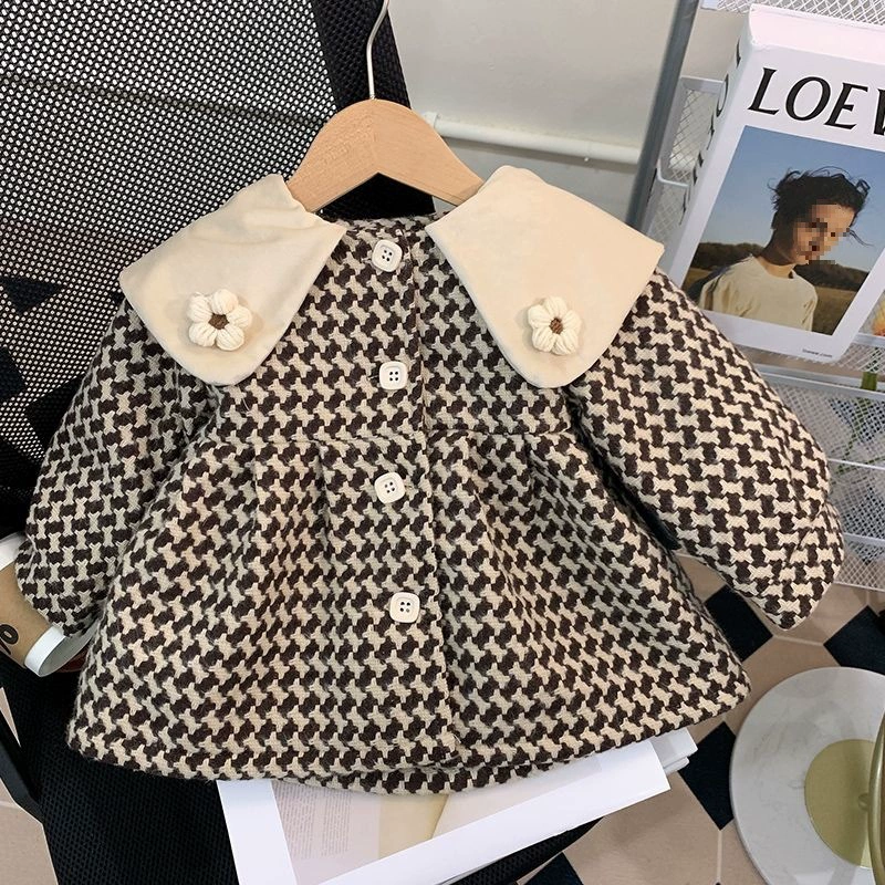Children's warm woolen demi-season down jacket girl's, children's clothing, Korean style