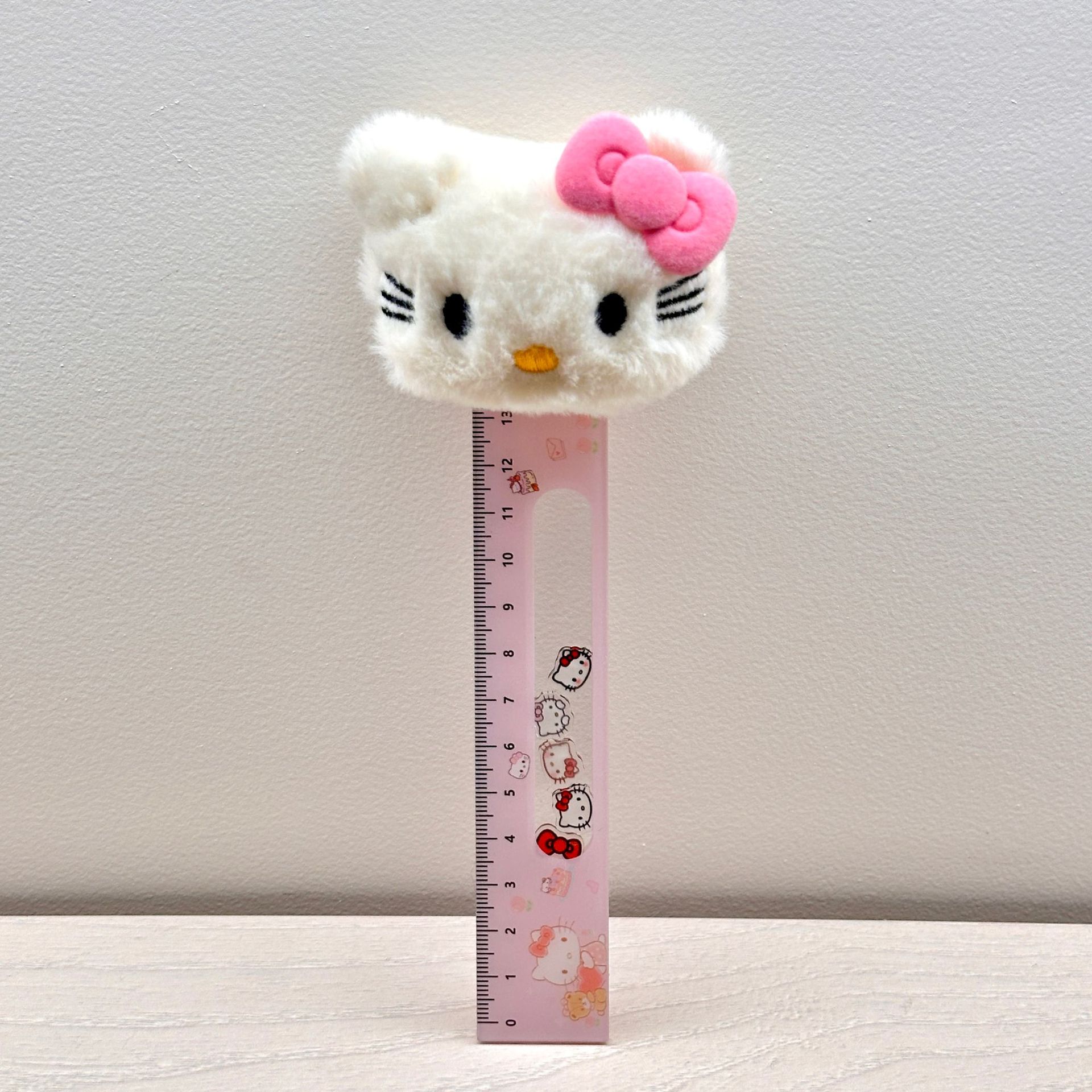 Regla de peluche Capiballa de alto valor de dibujos animados regla de música 15CM regla recta para estudiantes de medición y aprendizaje