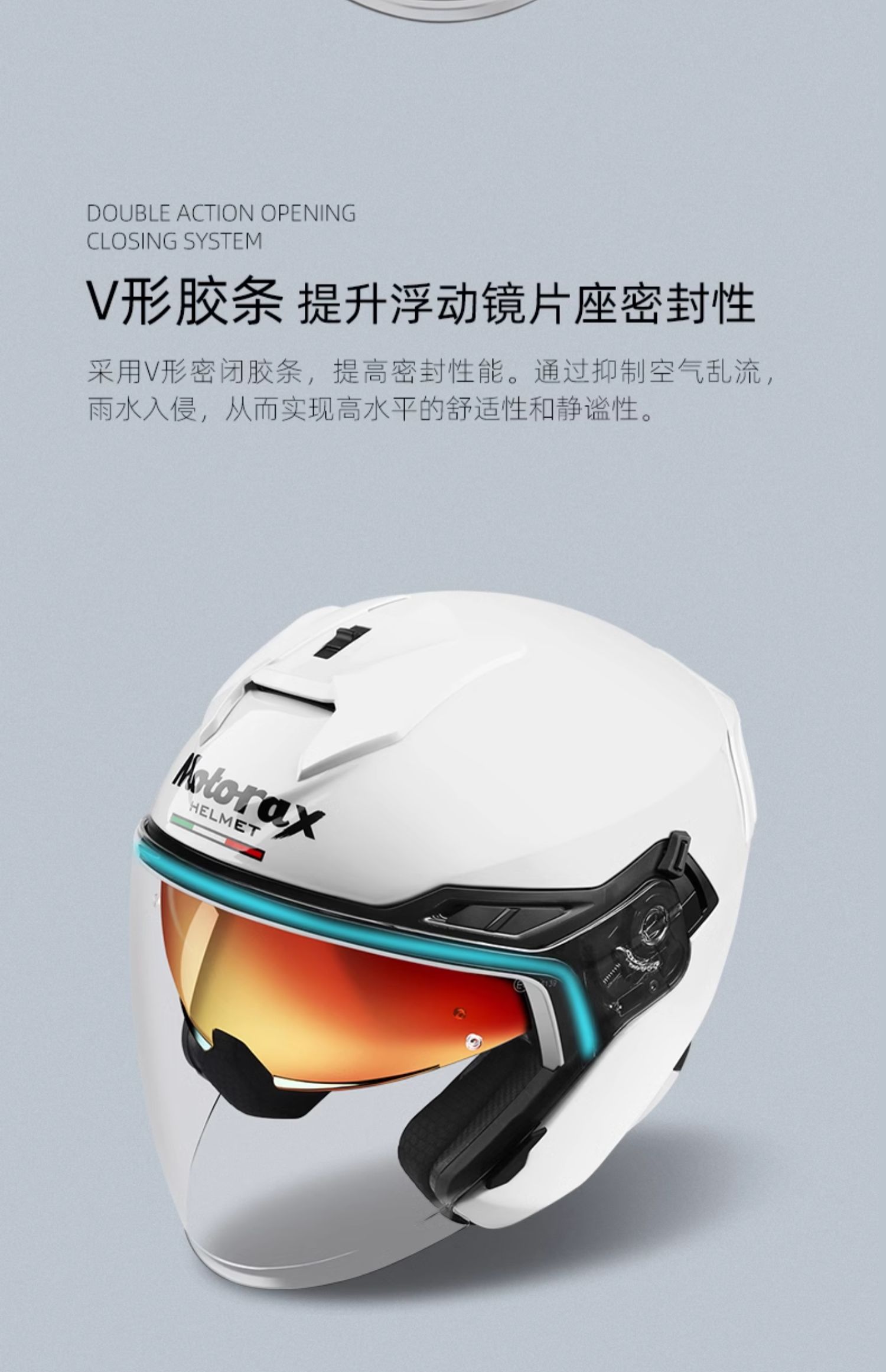 Motorax S30 Motorcycle Helmet Half Helmet Summer Scooter Bluetooth Dual Lens