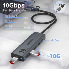 �W�v/ONTEN USB 3.2 GEN 2 10G HUB USB--A/USB-C �D2*USB-A 2*US