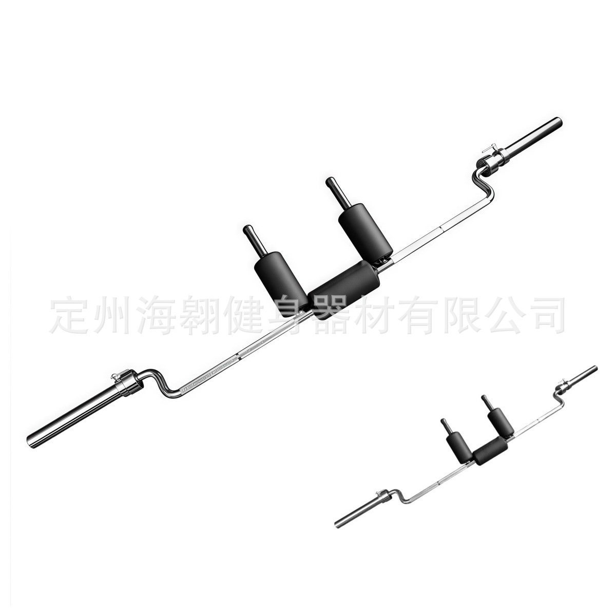 2.2m Squat Safety Bar Foam Shoulder Pads Squat Barbell Bar Gym Weightlifting Bar