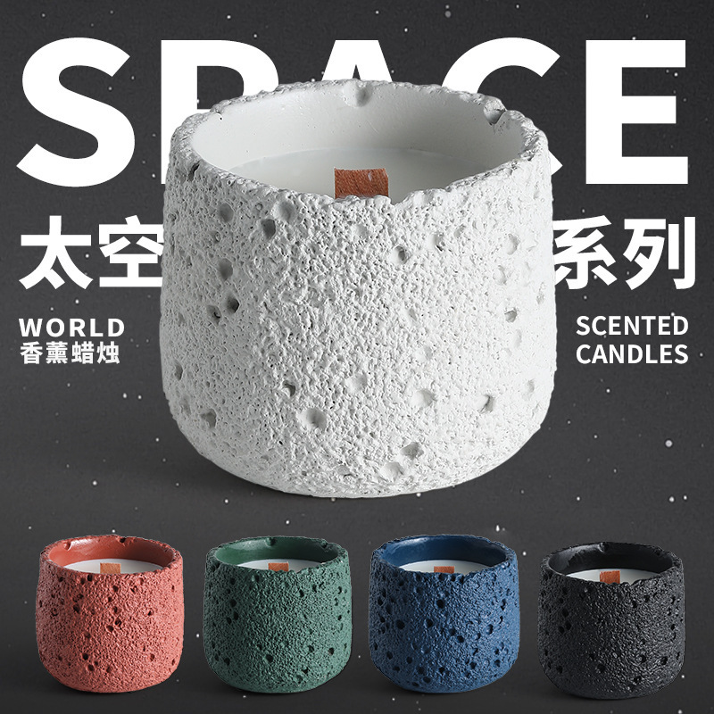 隕石粗セメントアロマキャンドル高級感プレゼント誕生日お土産高颜値飾りプレゼント置物|undefined