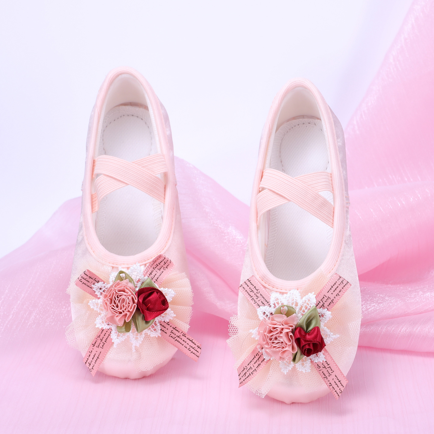 Girls Dance Shoes Soft Sole Practice Shoes Kidsren's Ballet Shoes Baby Dance Shoes Cute Stage Cat Claw Shoes 8005