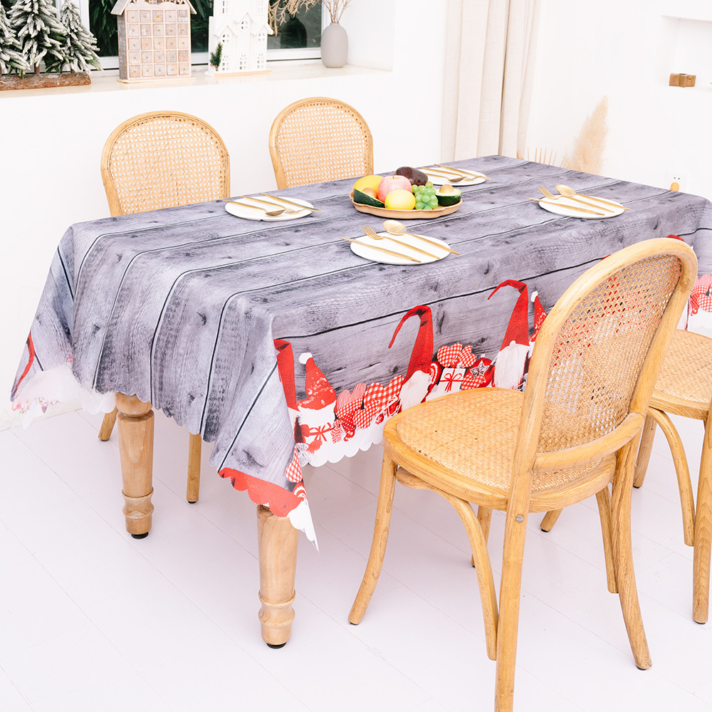 Decorazione natalizia Stampa natalizia creativa Tovaglia Tovaglia Runner da tavolo Forniture per decorazioni natalizie da tavolo_voghion.com
