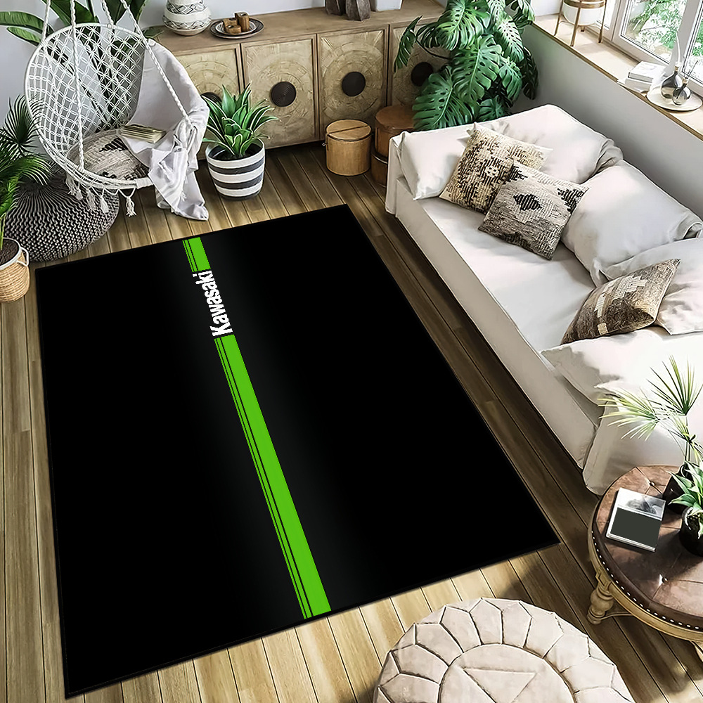 小显示器赛车酷地毯防滑摩托车库厨房卧室簇绒地毯客厅k-Kawasaki