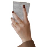 Золотое модное универсальное брендовое кольцо, легкий роскошный стиль, простой и элегантный дизайн, не выцветает