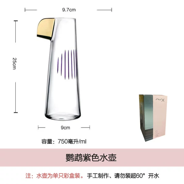 Transparent purple cold water bottle/, single pack