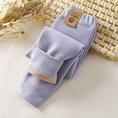 Children's O-Plush Pants for Boys and Girls, Autumn and Winter Warm Thigh Pants, Large Children Thick Fleece Fall Pants Leggings Wholesale