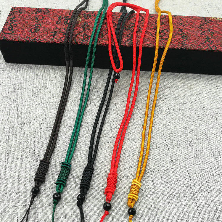 智贝详情图_2翡翠玛瑙吊坠挂绳子可调节项链绳玉石玉器玉佩饰品