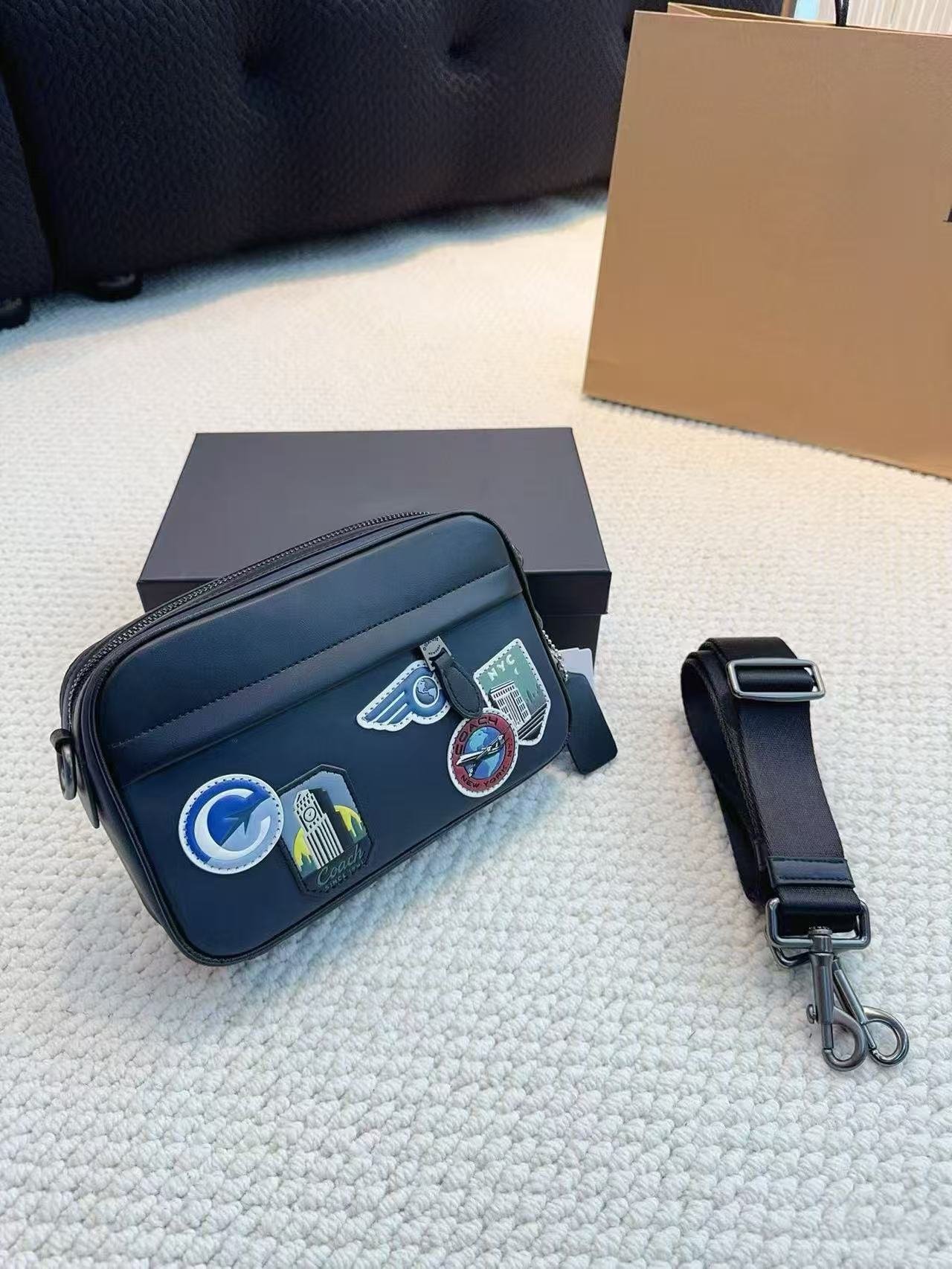 Bolso para cámara para hombre y mujer, material de PVC, bolso cruzado informal para viaje, bolso de mensajero, bolso versátil para teléfono para ir al trabajo, 22x15x5