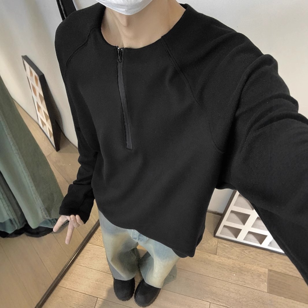 Men's Long Sleeve Henley T-shirt For Men Autumn Winter Style_voghion.com