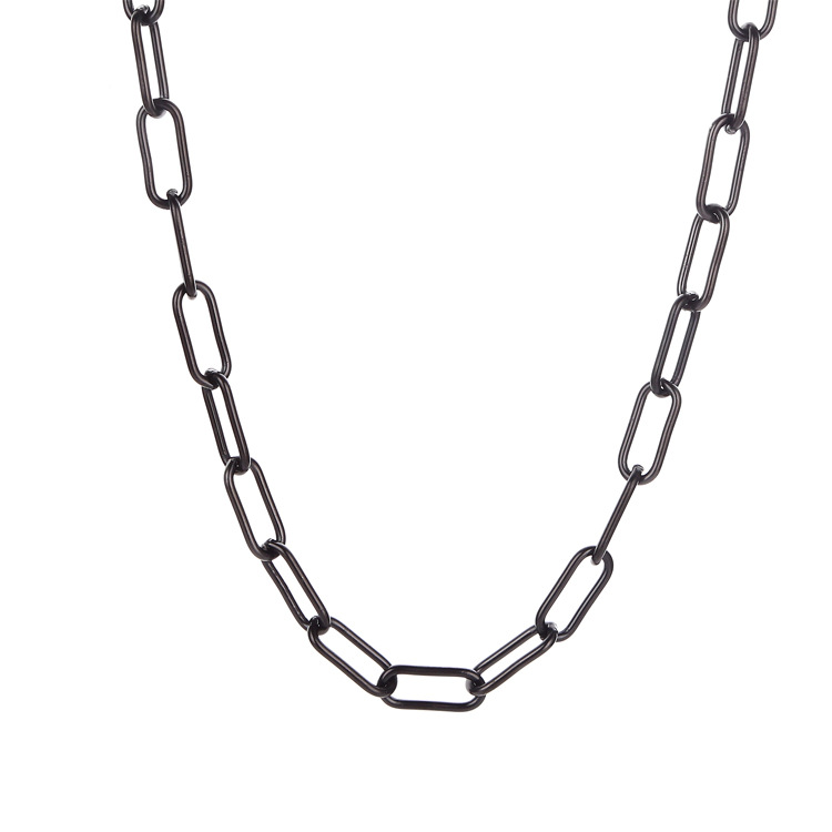 Stainless Steel Material Simple Style Chains Print Stainless Steel Plating Necklace