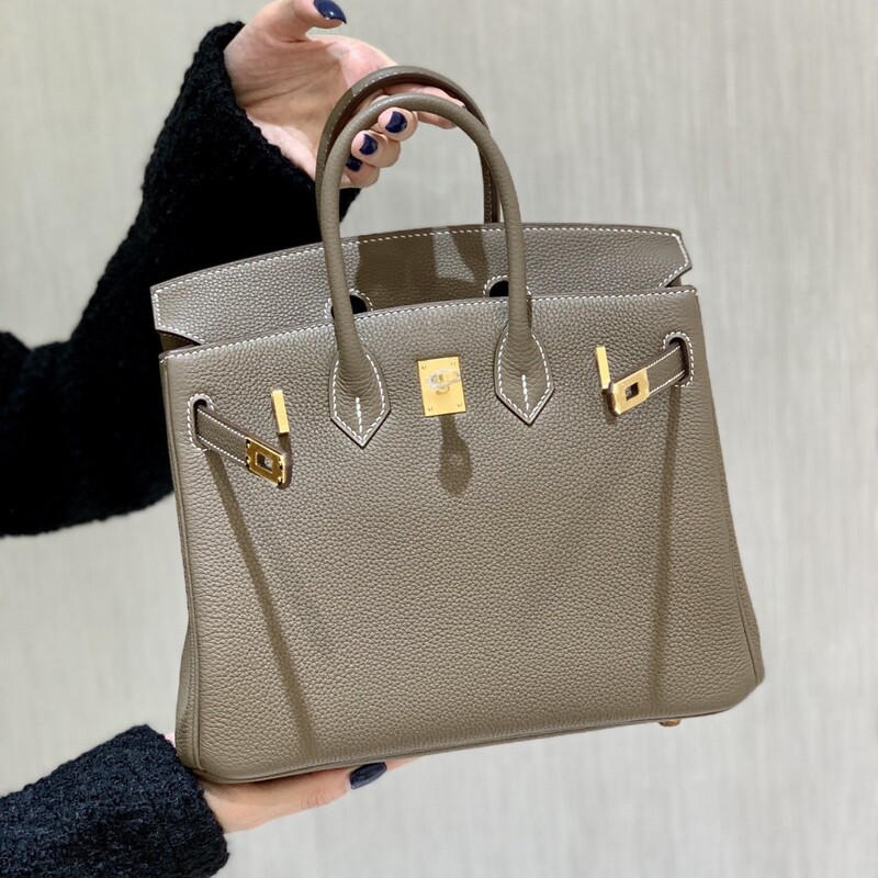 High-End Quality Retro First-Layer Cowhide Togo Pebbled Platinum Bag Genuine Leather Women's Bag Satchel Shoulder Crossbody Bag