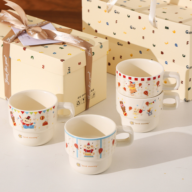 【서커스단】컵 쌓기 4컵 선물 가방