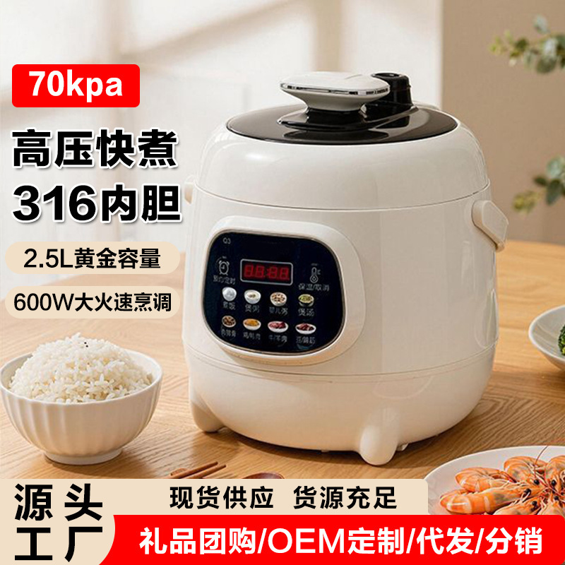 Wholesale Electric Pressure Cooker Small Mini 1-2-3 Person Pressure Cooker Small Capacity Smart Household Multifunctional Rice Cooker Wholesale Electric Pressure Cooker Small Mini 1-2-3 Person Pressure Cooker Small Capacity Smart Household Multifunctional Rice Cooker